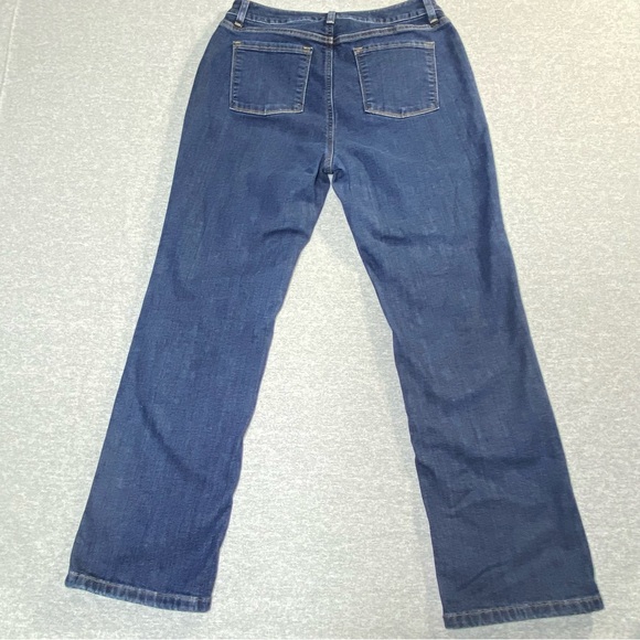 L.L. Bean Jeans Women's 12 Blue Classic Fit Straight Leg Hi Rise Preppy Denim - Picture 5 of 14